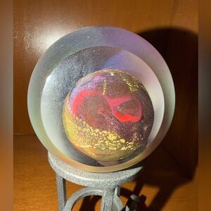 Glass Eye Studio Celestial Series Mars paperweight